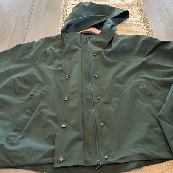 Fabletics Hunter Green Cropped Erica Full Zip Hooded Jacket Women’s Sz XXL - Picture 6 of 12